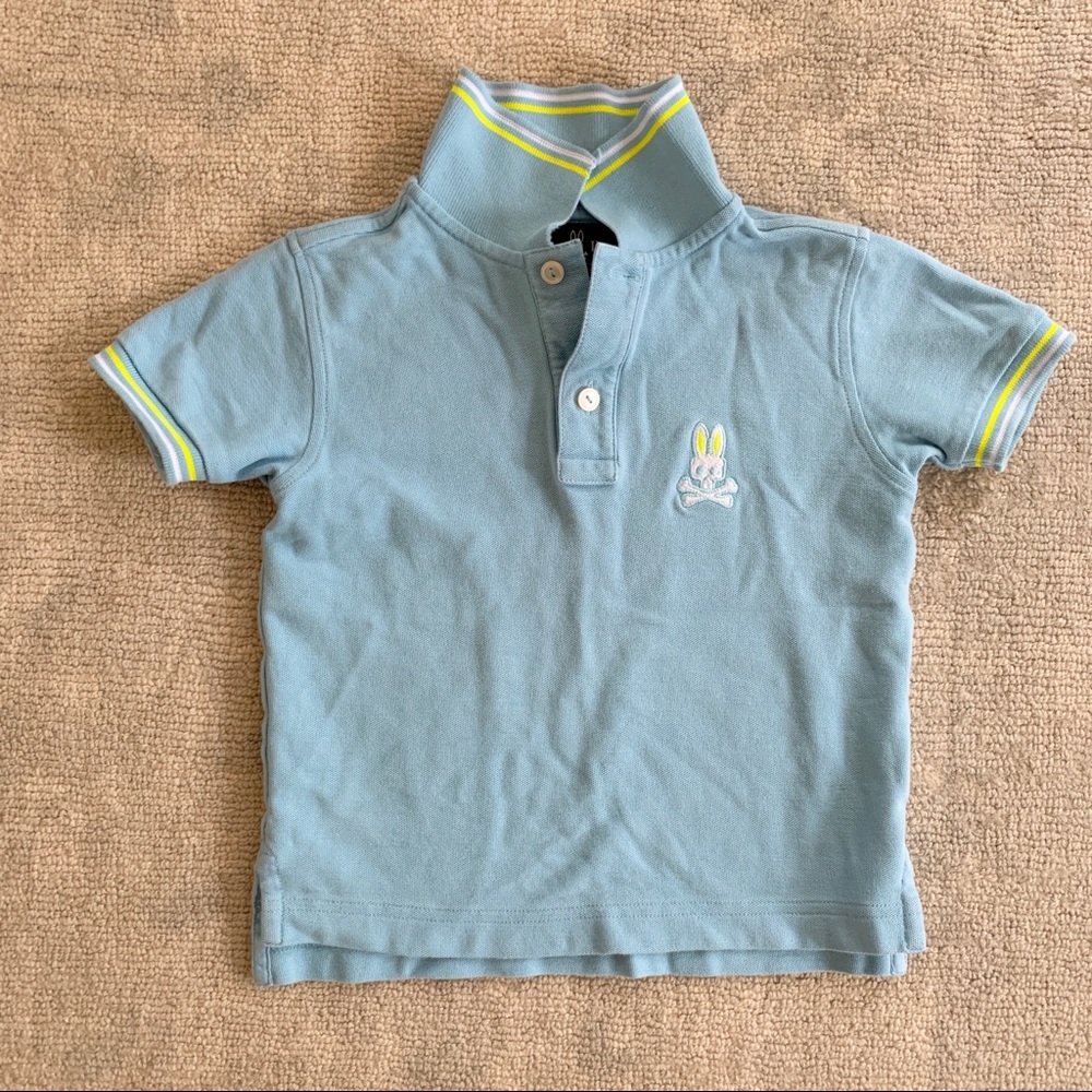 Psycho Bunny blue polo size 4